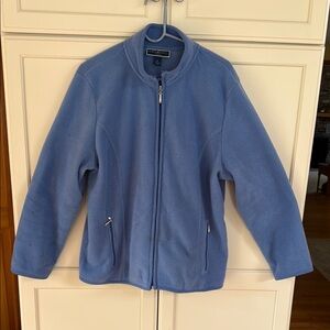Karen Scott Blue Zip-Up Jacket